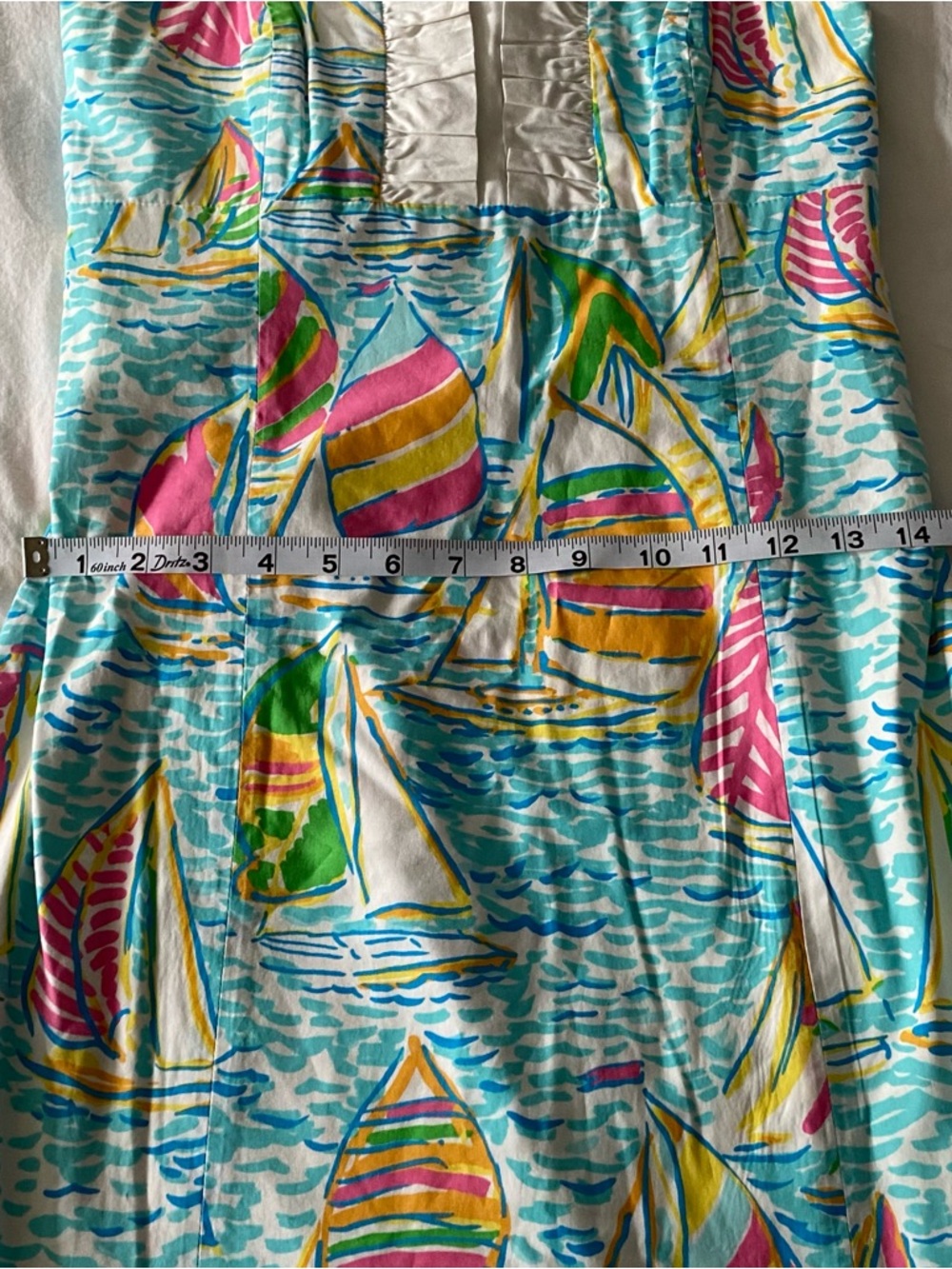 Lilly Pulitzer Dress Women’s 4 Franco Strapless In You Gotta Regatta Sailboats - Picture 10 of 12